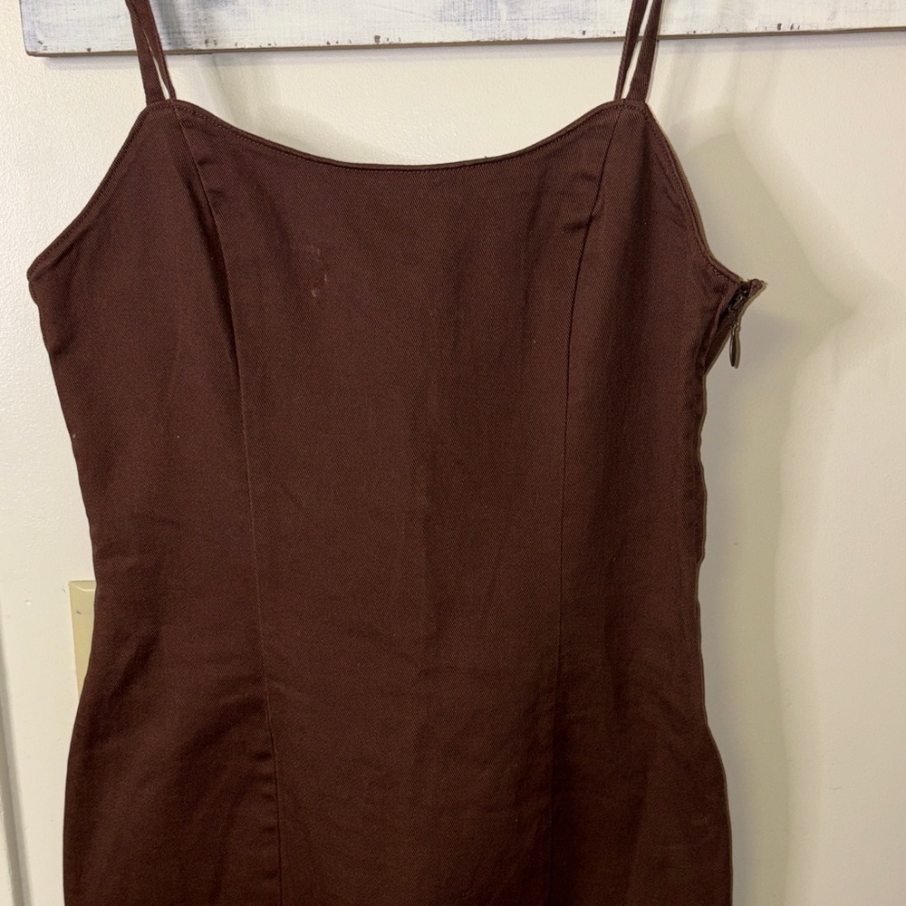 Brown Sleeveless Dress
